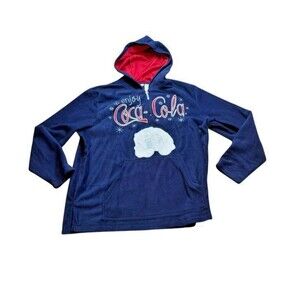 Coca Cola Women's Fleece Hoodie 1/4 Zip Pull Over Polar Bears Plus Size 2X